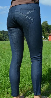 Neu!!! Perenial- Grip- Stiefelreithose im Jeans Look blau aus hochelastischem Stoff für super angenehmen Tragekomfort; Preis: 127.- Euro!!!